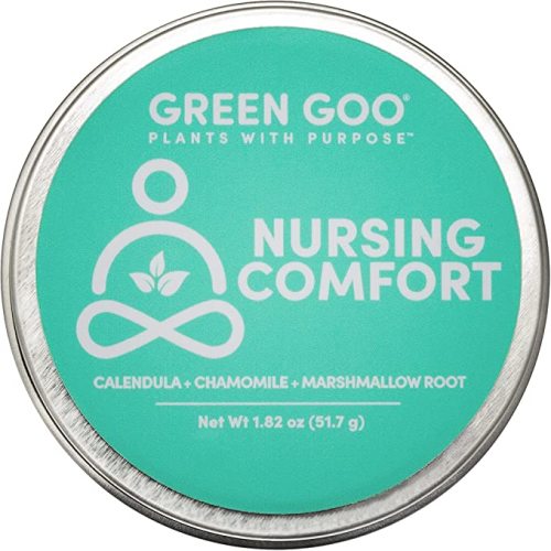 Green Goo All-Natural Nursing Comfort Salve for Breastfeeding Cracked and Sore Nipples, 1.82 Ounce Large Tin