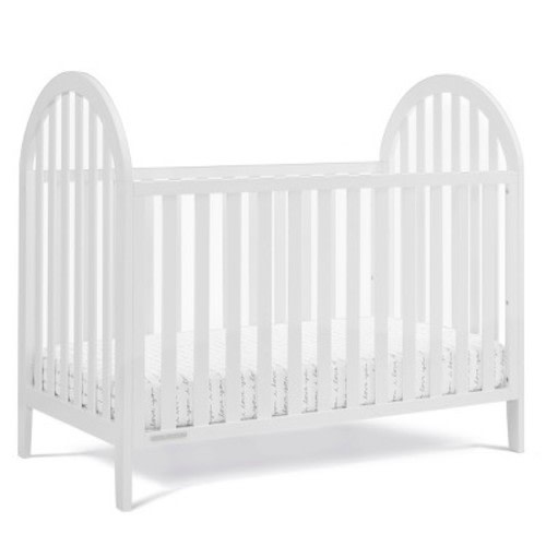 Delta Children Milano 4-in-1 Convertible Crib, Color: Bianca White