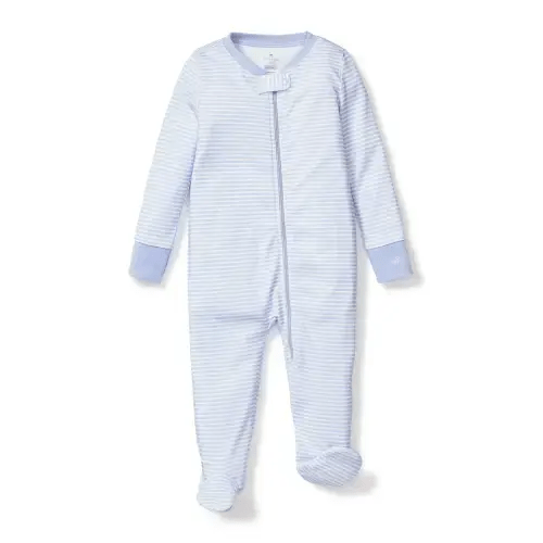 Baby's Pima Romper in Blue Stripes