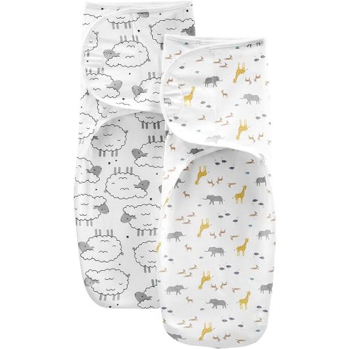 Simple Joys by Carter's Unisex Babies' Cotton Swaddle Blankets, Multipacks, Small
