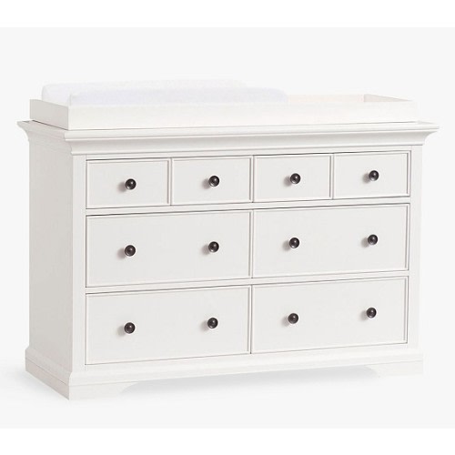 Larkin Extra Wide Changing Table Dresser & Topper | Pottery Barn Kids