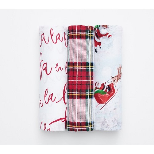 My First Christmas Baby Swaddle Set | Pottery Barn Kids