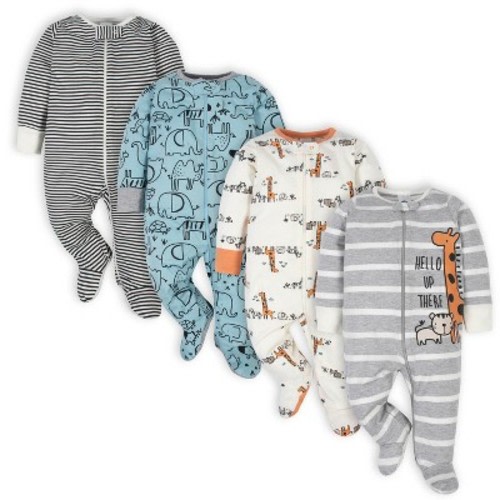 Gerber Baby Boys' Sleep 'N Plays - Jungle - 3-6 Months - 4-Pack