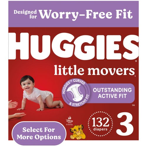 Huggies Little Movers Baby Diapers, Size 3, 132 Ct (Select for More Options)