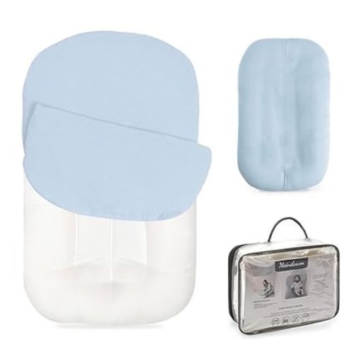Baby Lounger - Snuggle Cozy Me Infant Lounger for Newborns | Breathable & Soft, Portable Awake-Time Pad, Essential Baby Gift (Lounger Cover Included)