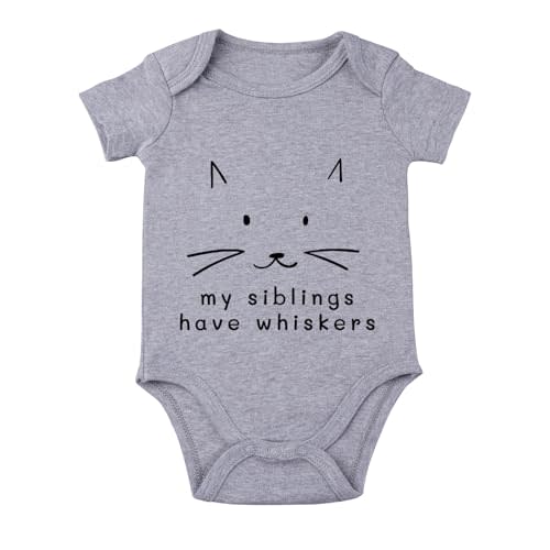 My Siblings Have Paws Bodysuit Baby Paws Romper Cat Whiskers Bodysuit Cute Baby Clothes Newborn Sibling Announcement Bodysuit