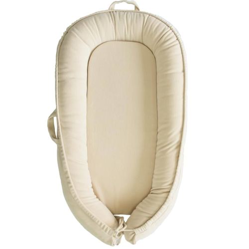 Infant Lounger, Baby Nest Cover for Baby Girls & Boys, Newborn Essentials for Baby 0-18 Months, 100% Cotton Breathable, Co Sleeper for Baby in Bed (Creamy White)
