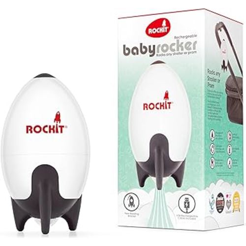 Rockit Rocker USB Rechargeable 2.0. Rock-it Baby Rocker Rocks Any Stroller, Carriage, Pushchair or Buggy. Comes with a Rotating Stroller Bracket.