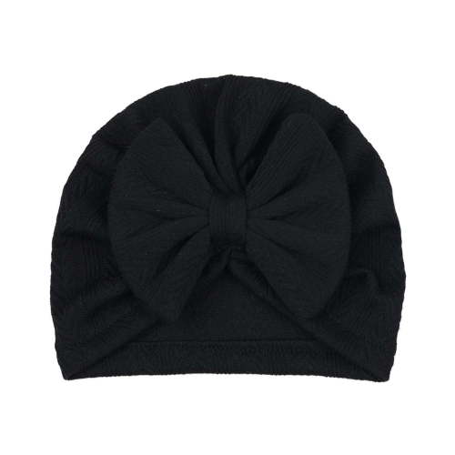 LpwkSSA 0-24 Months Newborn Girls' Hats Infant Big Bow Hat Baby Shower Toddler Kid Headwrap (Black,Free Size)