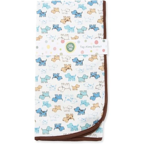 Little Me Blankets for Baby Boys' Cute Puppies Swaddling Receiving Blanket