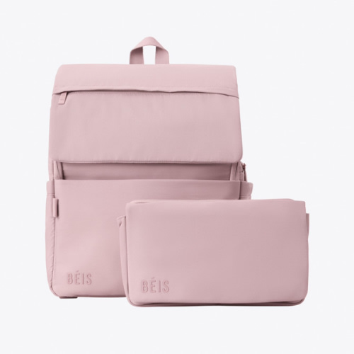 BÉIS 'The Ultimate Diaper Backpack' in Atlas Pink - Best Pink Backpack Diaper Bag