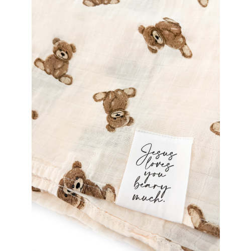 Jesus Loves You Beary Much Swaddle Blanket – OUR HOUSE ABOVE