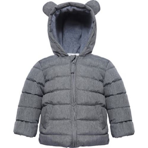 Baby Bear Fleece Hooded Puffer Jacket, 6-9M