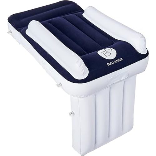 BleuWhisk Inflatable Toddler Travel Bed - Airplane Bed for Kids, Airplane Seat Extender for Kids - Plane Bed for Toddler Baby Air Mattress