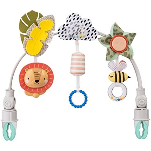 Taf Toys Savannah Adventures Arch with Fascinating Toys, Stimulates Baby’s Senses & Motor Skills Development | Newborn Toys & Baby Toys 3-6 Months | Use on Strollers, Bassinets, Car Seats