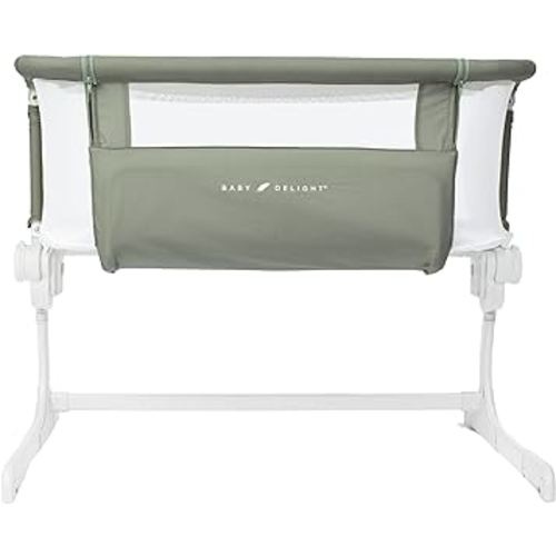 Baby Delight Beside Me Dreamer Bassinet | Bedside Sleeper & Baby Bassinet | 6-Position Height Adjustment | 100% GOTS Certified Organic Cotton Fabric | Organic Sage
