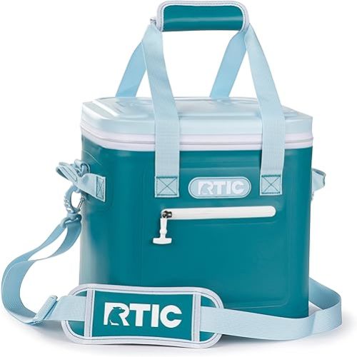 RTIC Ultra-Tough Soft Cooler 12 Can, Insulated Bag Portable Ice Chest for Lunch, Beach, Drink, Beverage, Travel, Camping, Picnic, Car, Trips, Floating Cooler Leak-Proof with Zipper