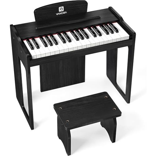 Vangoa Kids Piano Keyboard, 37 Keys Digital Piano for Kids, Music Educational Instrument Toy, Wood Piano for Girls and Boys,Classic Black