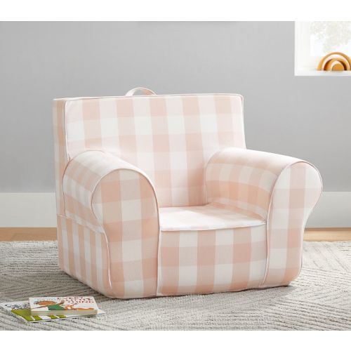 Kids Anywhere Chair®, Blush Buffalo Check Slipcover Only