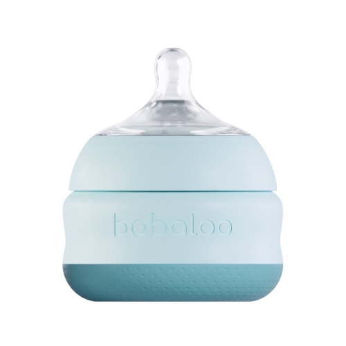 Babaloo Baby-Led Anti-Colic Bottle – 5 oz Single Bottle (Bleu) – Slow Flow Nipple, BPA-Free Platinum-Grade, Food-Grade Silicone