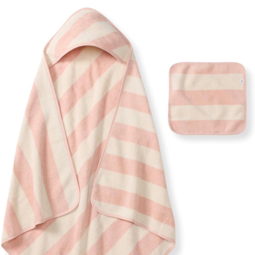 Burt's Bees Baby Hooded Woven Terry Towels Organic Cotton, Unisex Bath Essentials, Soft Nursery Towel for Infants, Toddlers, Kids