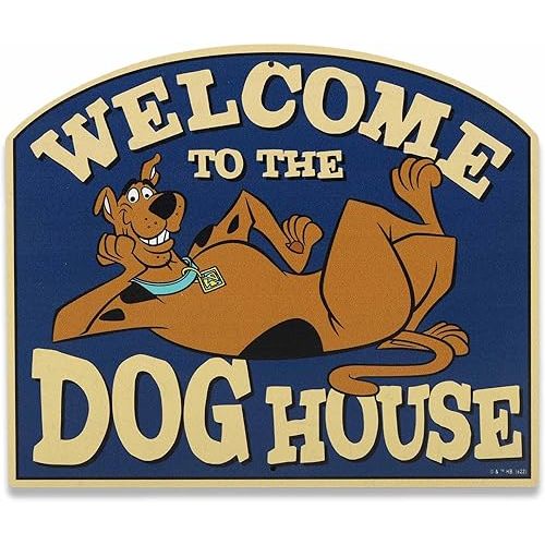 Scooby-Doo Welcome to the Dog House Metal Sign - Fun Scooby-Doo Sign for Home Decorating