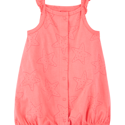 Peach Baby Starfish Snap-Up Cotton Romper | Carter’s Oshkosh Canada