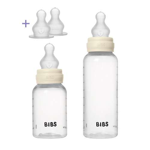 Baby BPA-Free PP Bottle Grow and Flow set 5oz/9oz Silicone - Ivory