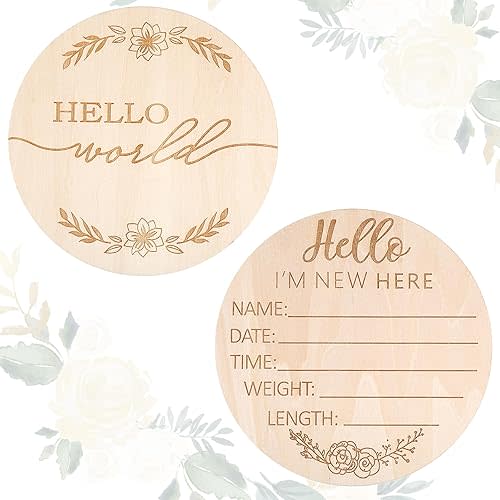 Ouligay Baby Announcement Sign Newborn Announcement Sign Baby Name Announcement Sign Personalized Baby Announcement Sign Wooden Baby Name Sign Newborn Birth Announcement Sign