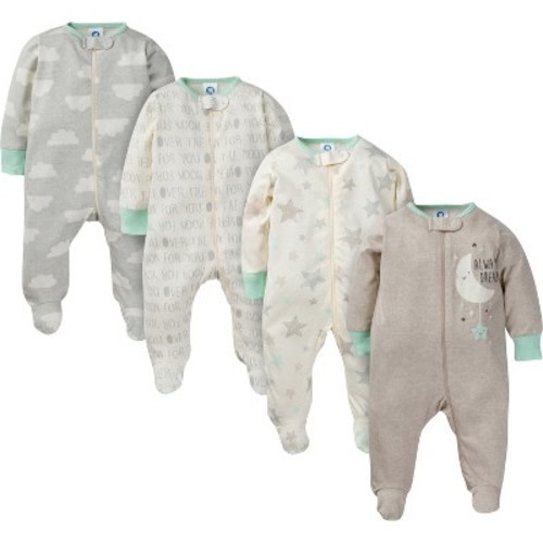 Gerber Baby Girls' Sleep 'N Play- 4-Pack, Color: Elephants - Out of Stock, Size: 3-6 months