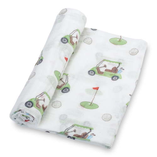 LollyBanks Baby Muslin Swaddle Blanket - 100% Mulsin Cotton - Golf - 47"x47" - 1 Pack