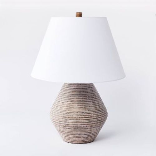 Assembled Resin Table Lamp Tan - Threshold™ designed with Studio McGee