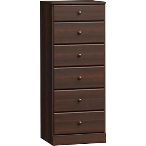 Prepac Astrid Tall Espresso Dresser: 16"D x 20"W x 52"H