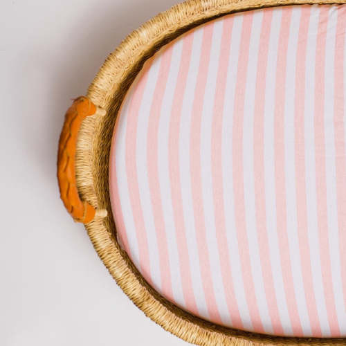 Pink Stripe Changing Pad Cover