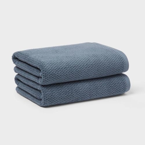 Luxe Textured Dot Towel Blue - Threshold™