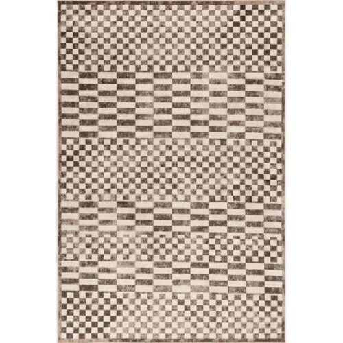 Nuloom Nikita Faded Geometric Machine Washable Indoor Area Rug, 5' X 7' 6", Brown