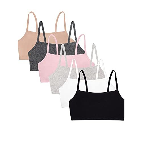 Fruit of the Loom Women's Spaghetti Strap Cotton Pullover Sports Bra Value Pack