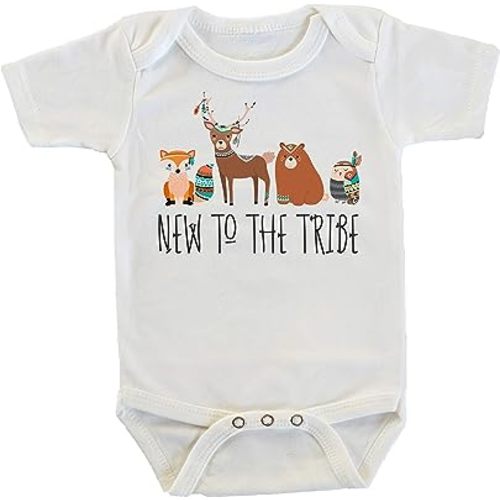 Witty and Bitty New To The Tribe woodland animals Onesie/Bodysuit