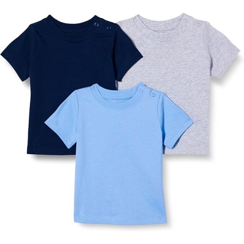 Amazon Essentials Unisex Toddlers and Babies' Short Sleeve T-Shirts, Pack of 3