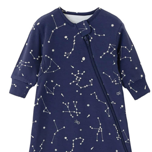 Warm Long Sleeve Sleep Sack 2.5 TOG - Organic Cotton & Camel Wool Constellation