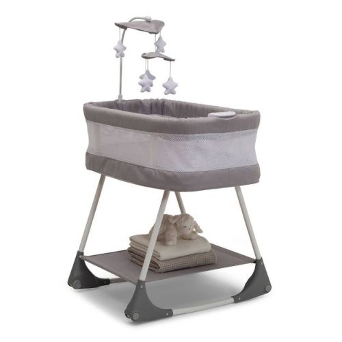 Simmons Kids' Shooting Star Rocking Bassinet With Airflow Mesh - Platinum