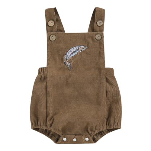 Pudcoco Infant Baby Boys Girls Overalls Sleeveless Mallard Duck Embroidery Corduroy Rompers Newborn Summer Outfit