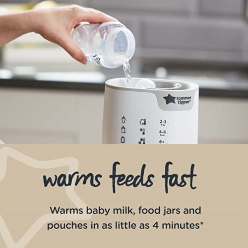 Tommee Tippee All-in-One Advanced Electric Bottle and Food Pouch Warmer, Warms Baby Feeds to Body Temperature in Minutes, Automatic Timer, White - All-In-One