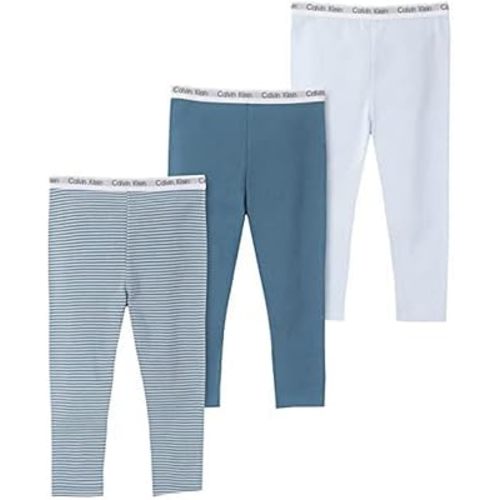 Calvin Klein Baby Boys' 3-Pack Cotton Pants, Everyday Casual Wear, Ultra-Soft & Comfortable Fit