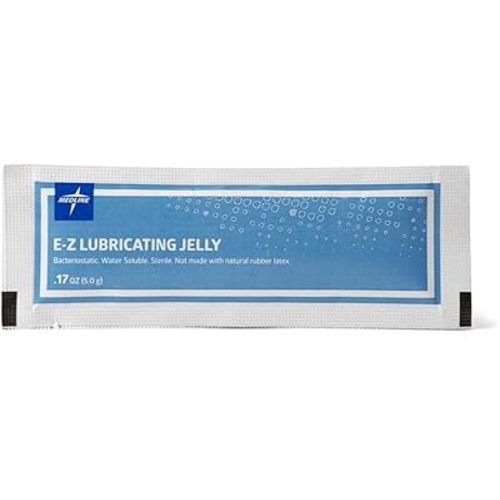 Medline Sterile Lubricating Jelly, 5 g Foil Packets, 0.17 oz (Pack of 150)