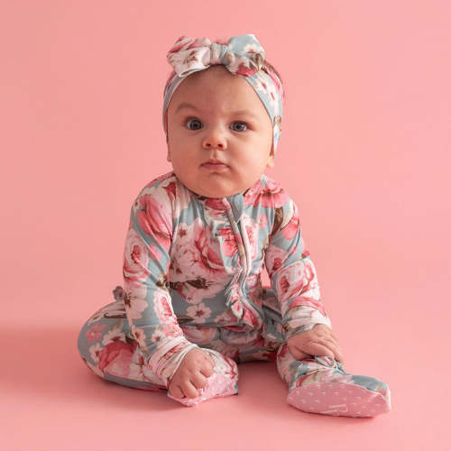 Briana Footie Ruffled Zippered One Piece