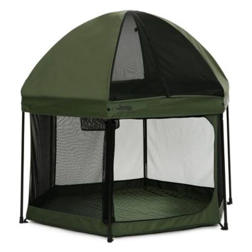 Jeep Hexagon Pop Up Playard With Removable Canopy - Gray