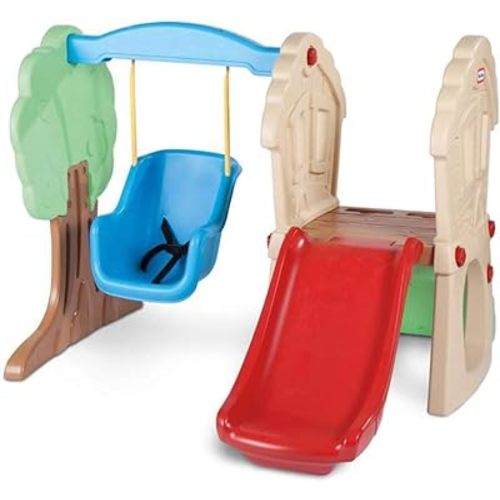 Little Tikes Hide & Seek Climber and Swing, Indoor Outdoor with Slide - Easy Set Up - Toddler Playset, 53.50''L x 52.00''W x 41.00''H