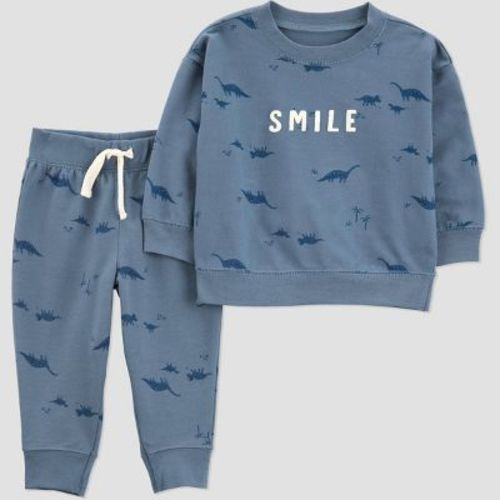 Carter's Just One You®️ Baby Boys' Smile Dino Top & Bottom Set - Blue 9m