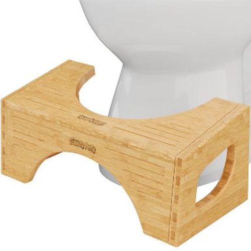 7"/9" Two in One Bamboo Toilet Step Stool Brown - Squatty Potty